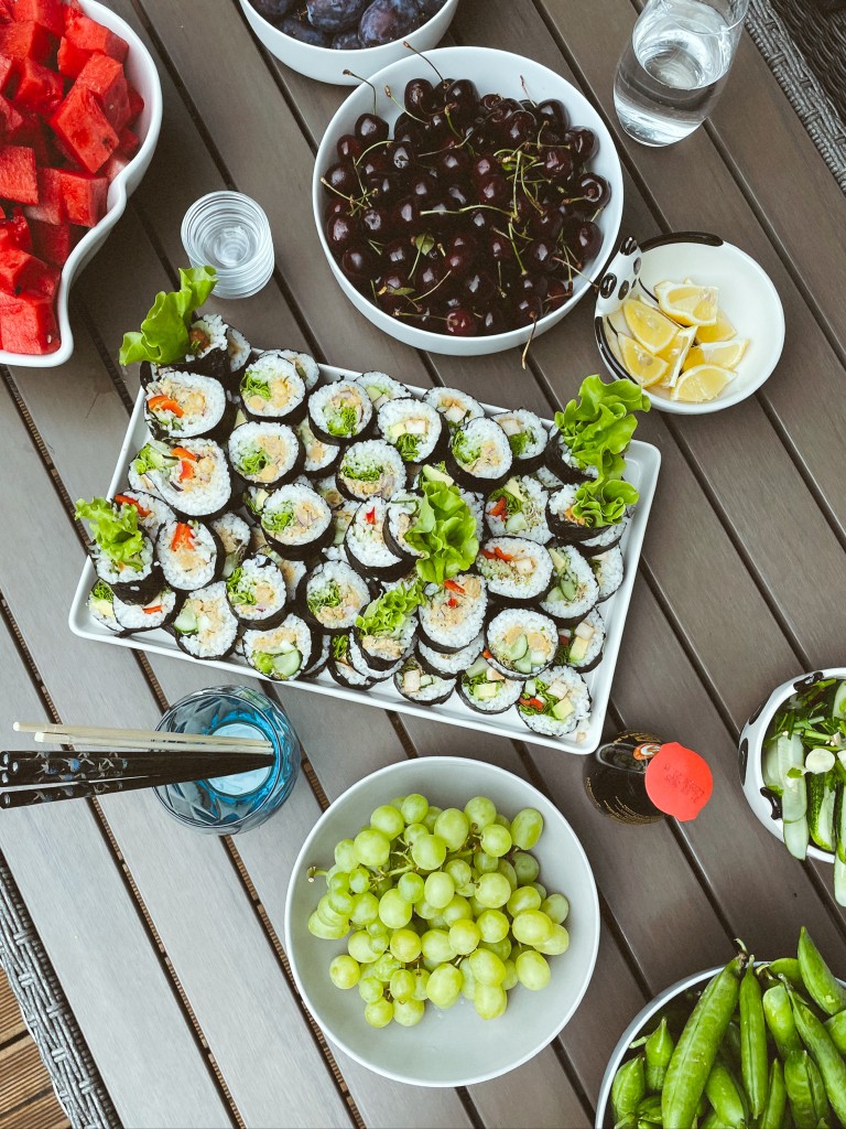 A fruit-based meal spread